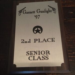 Senior Class 2nd Place Plague 1997